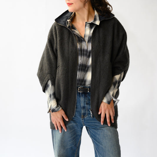 Reversible Rio Coat in Charcoal