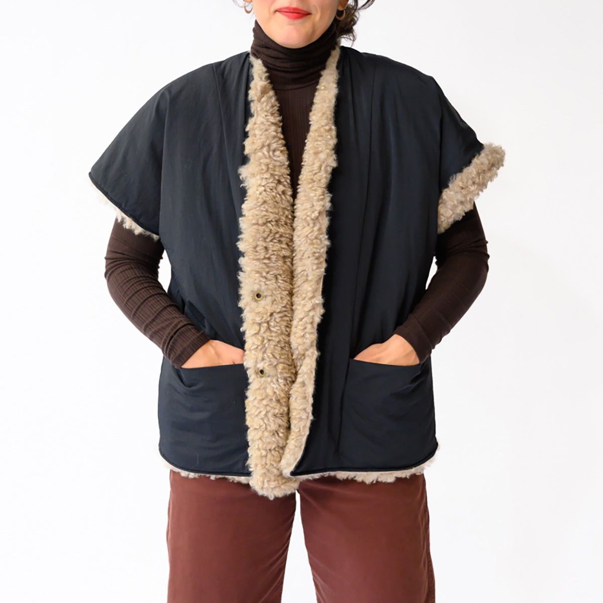 Saban Waistcoat in Camel and Black