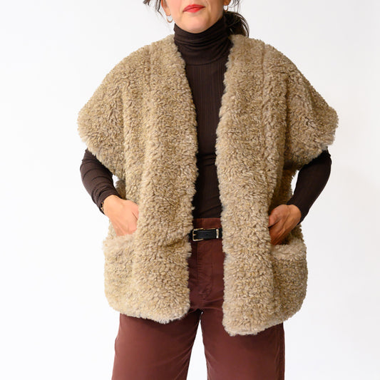 Saban Waistcoat in Camel and Black