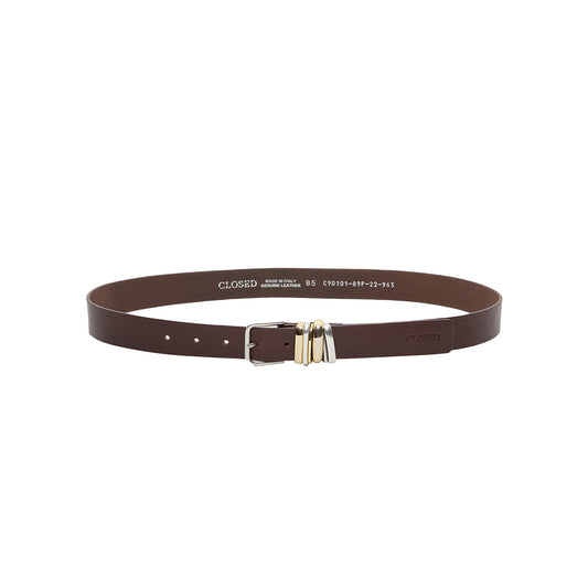 Leather Belt in Mahogany Brown