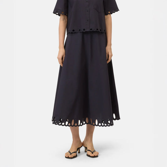 Embroidered Skirt in Black