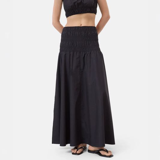 Gathered Skirt in Black