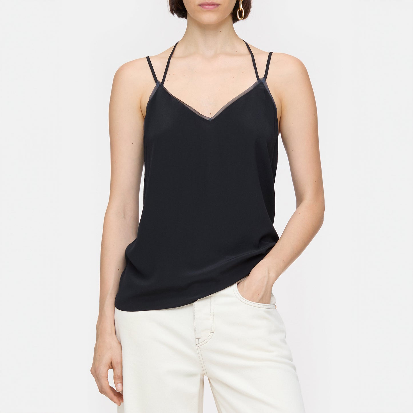 Strappy Crepe Camisole in Back