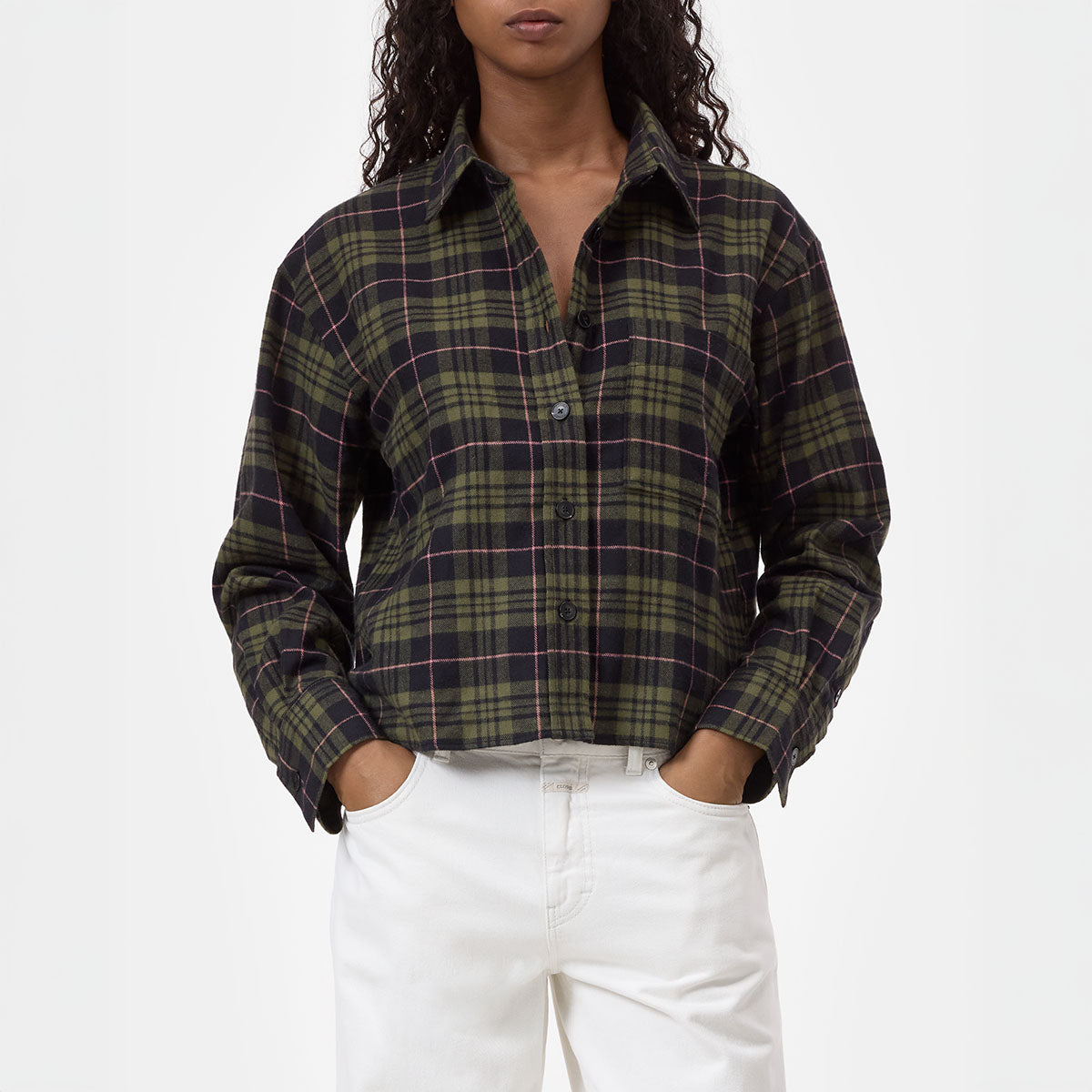 Oversized Shirt in Cypress Green