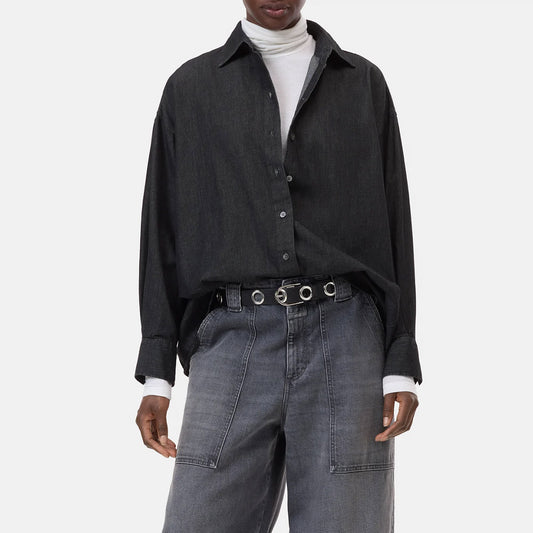 Cape Denim Shirt in Mid Grey