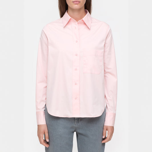 Poplin Button Up in English Rose