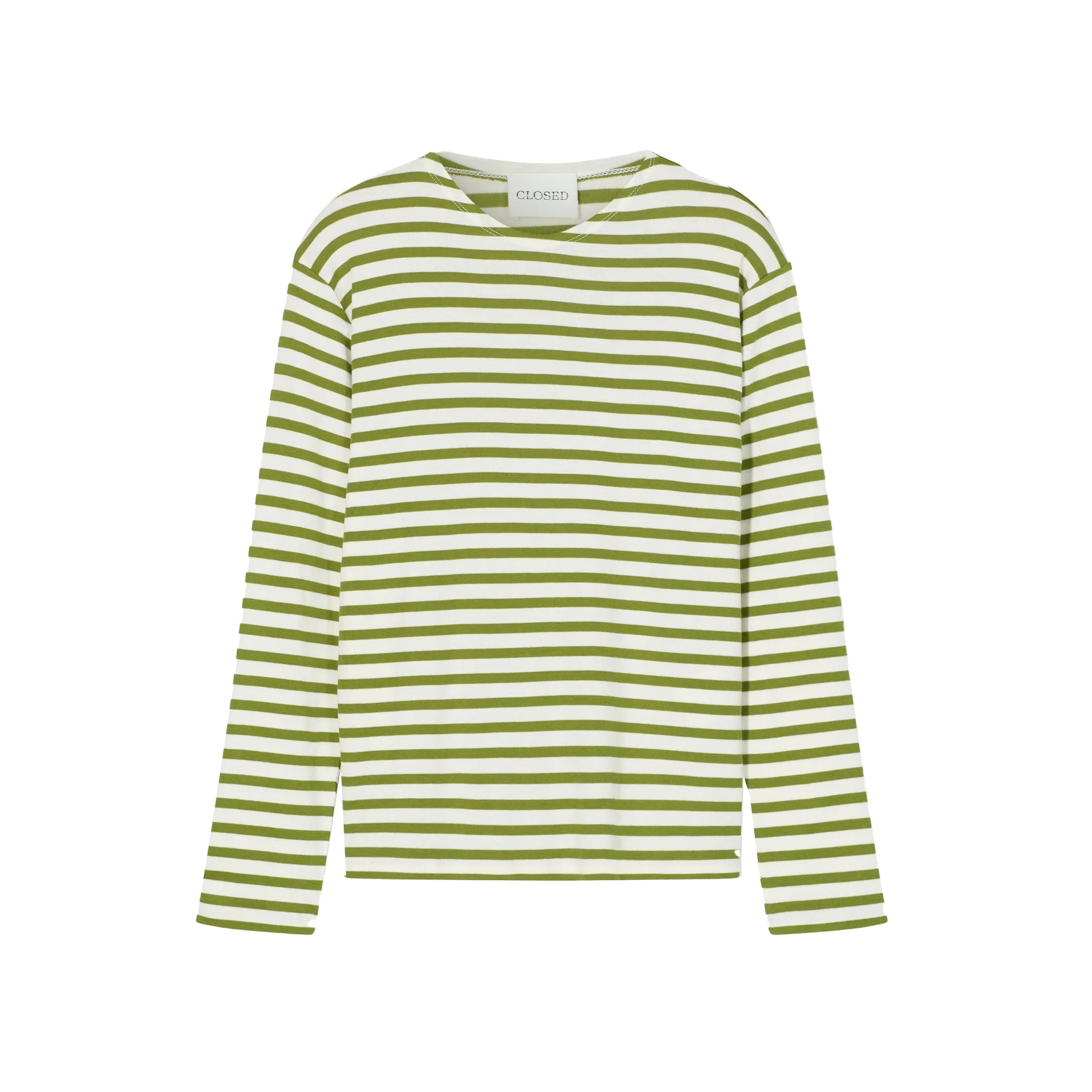 Basic Striped Tee in Pistachio Green