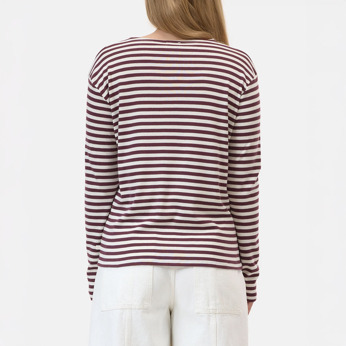 Basic Striped Tee in Dark Raisin