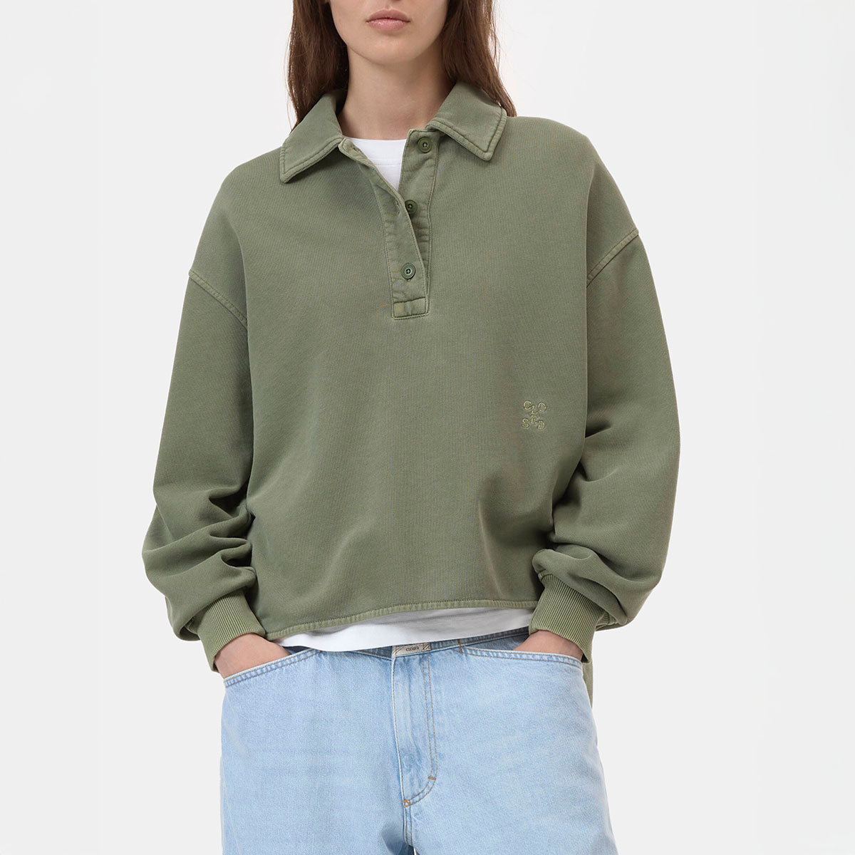 Rugby Sweatshirt in Army Green