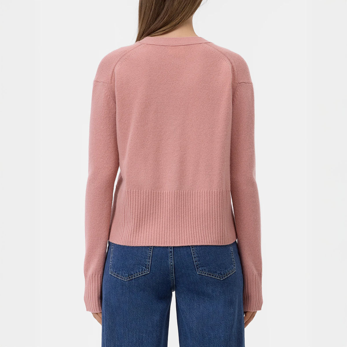 V-Neck Cardigan in Powder Pink