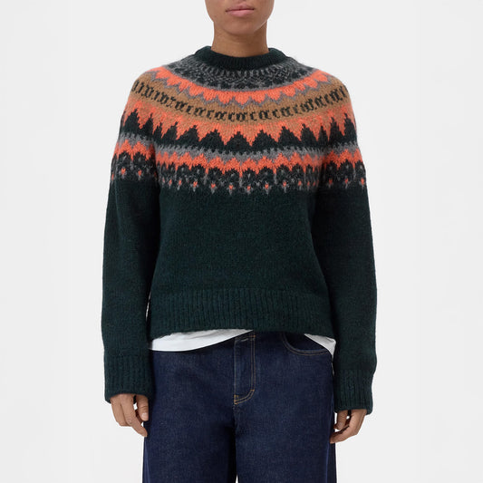 Crewneck Sweater in Shadow Green