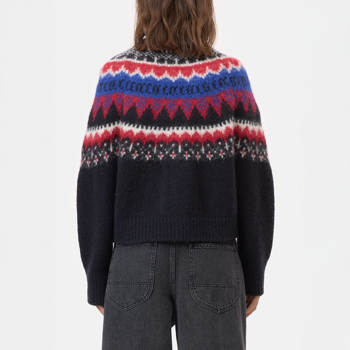 Cropped Knit Zip Up in Cosmic Grey