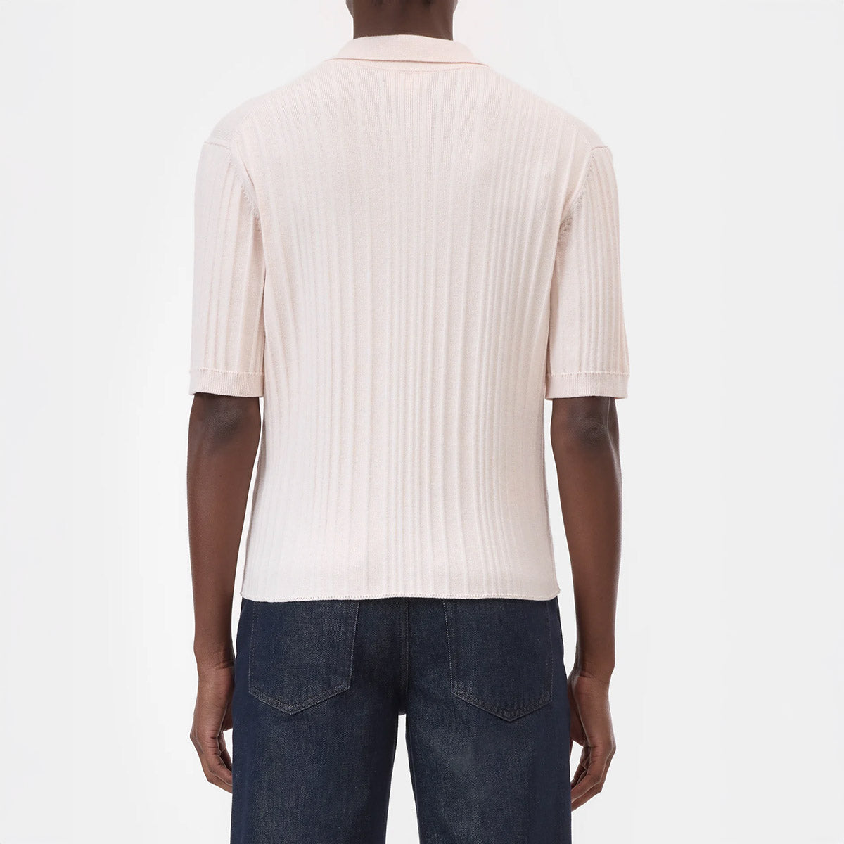 Short Sleeve Polo in Blush Pink