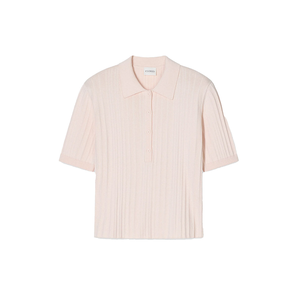 Short Sleeve Polo in Blush Pink