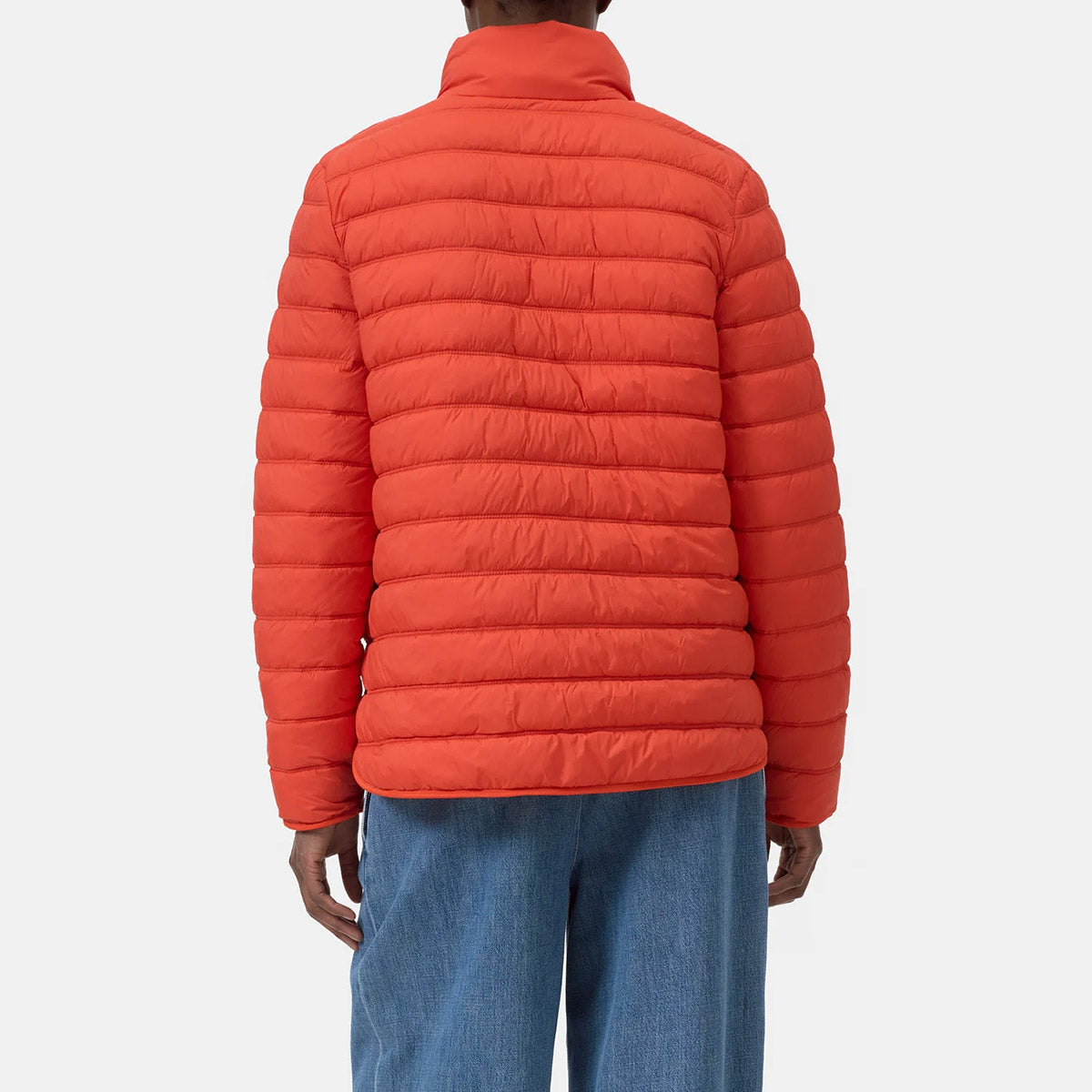 Quilted Zip Jacket in Coral Red