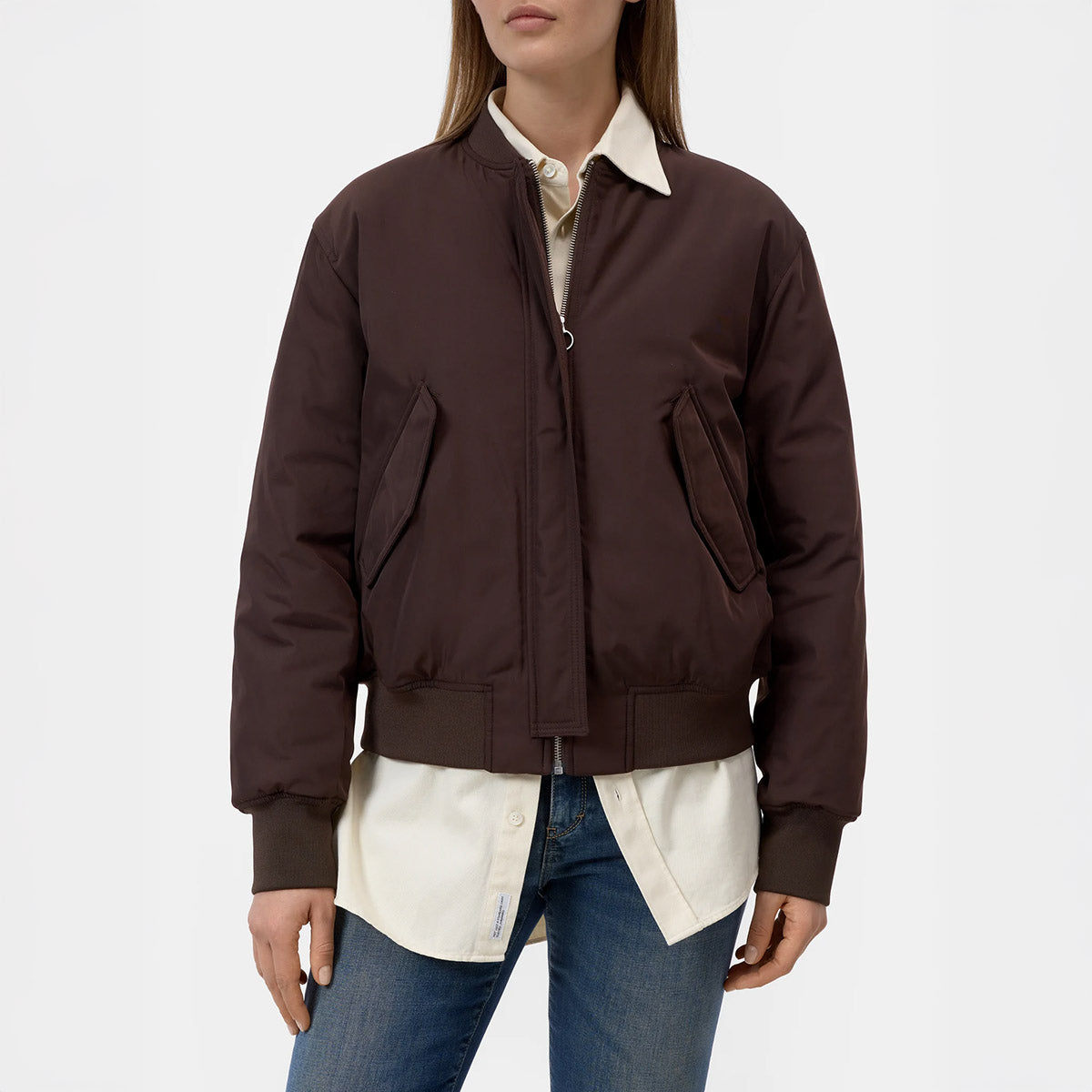 Blouson Jacket in Mahogany Brown