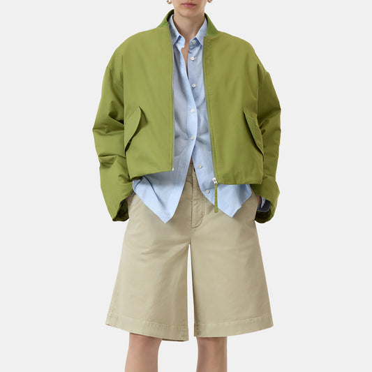 Bomber in Pistachio Green