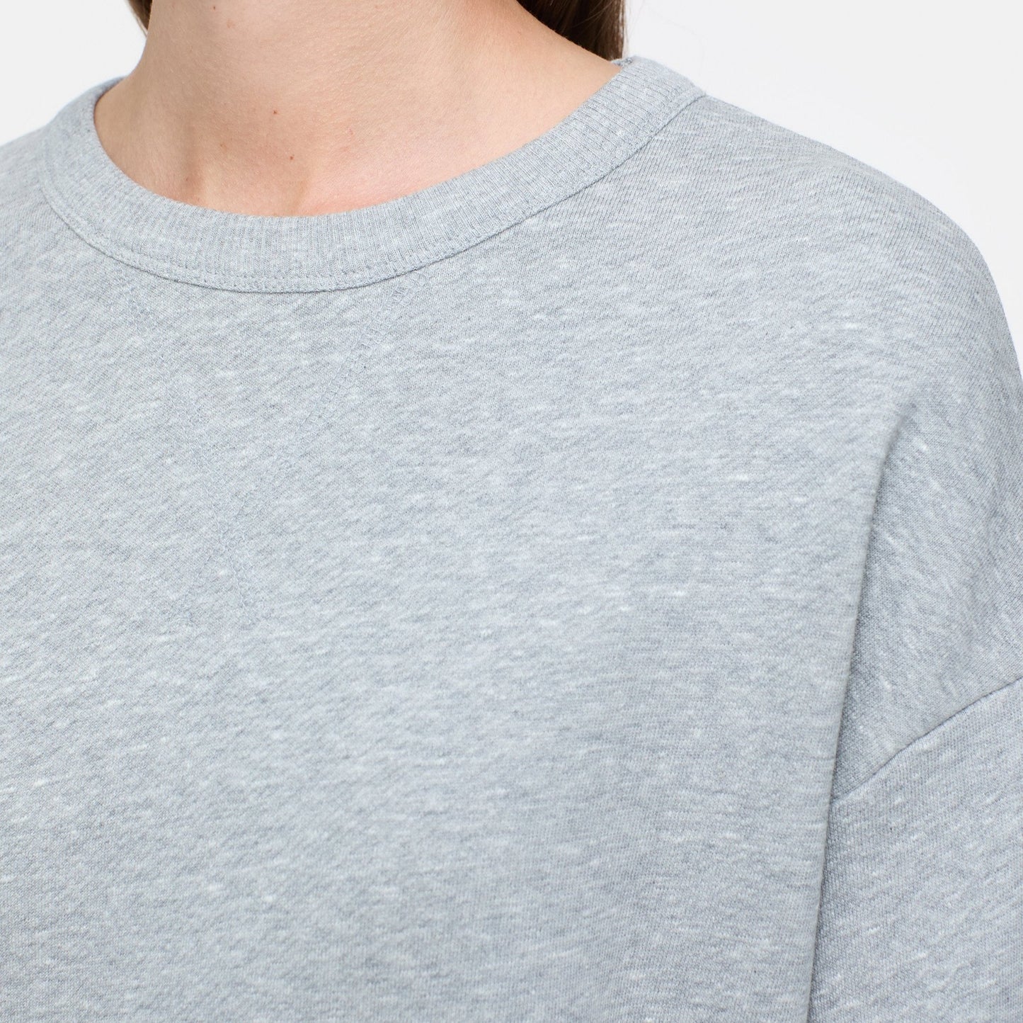 Sweatshirt Dress in Light Grey Melange