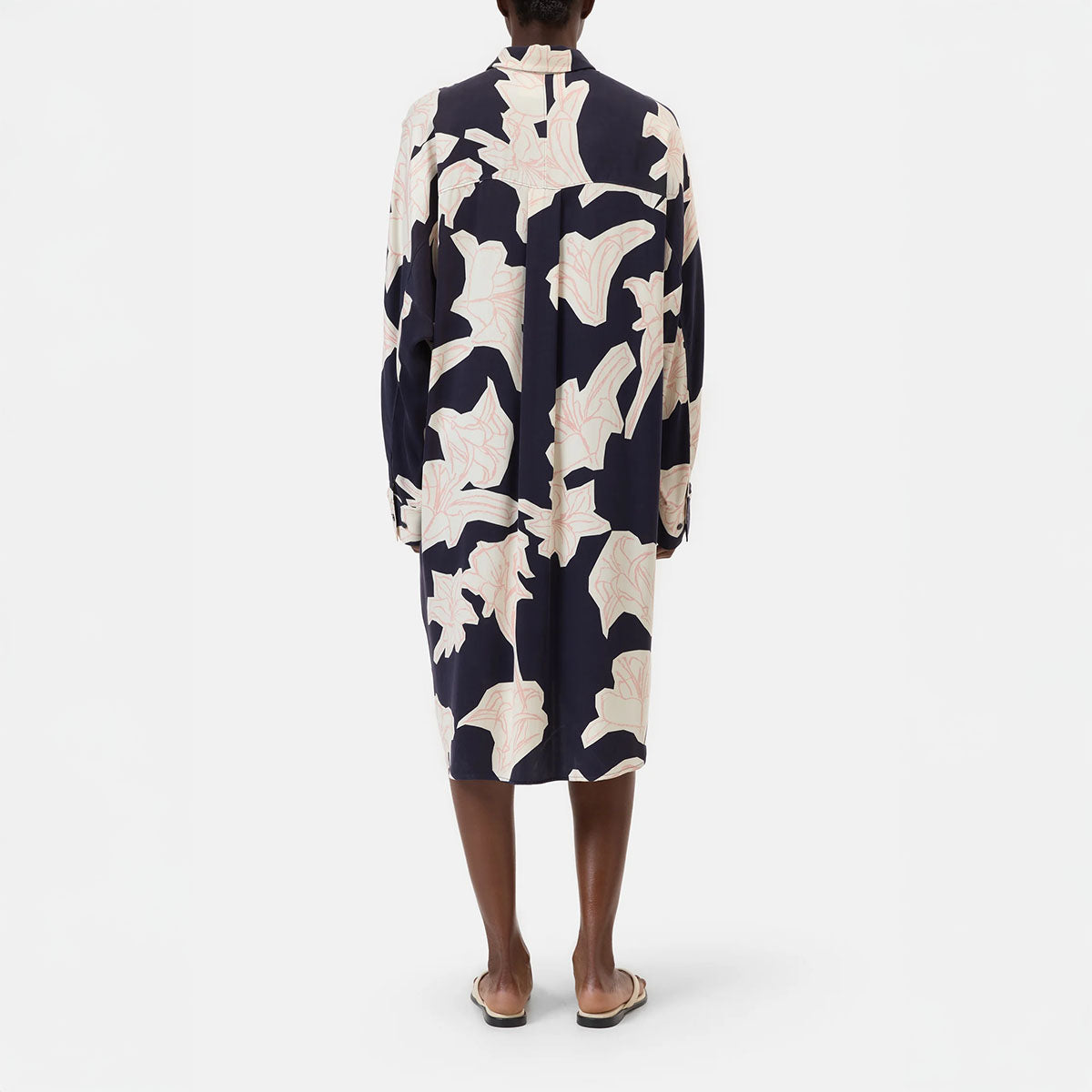 Oversized Shirt Dress in Dark Night