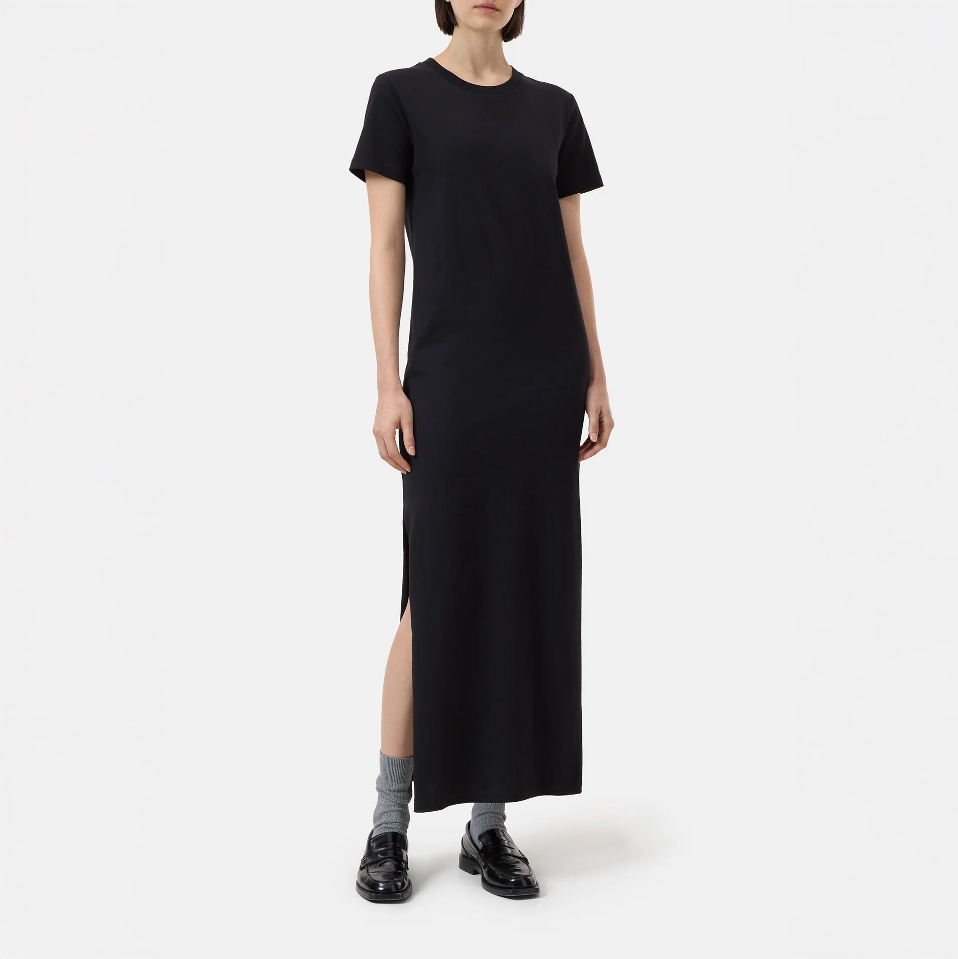 Maxi T-Shirt Dress in Black