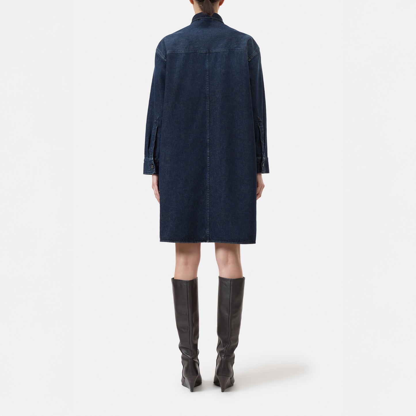 Polo Denim Dress in Dark Blue