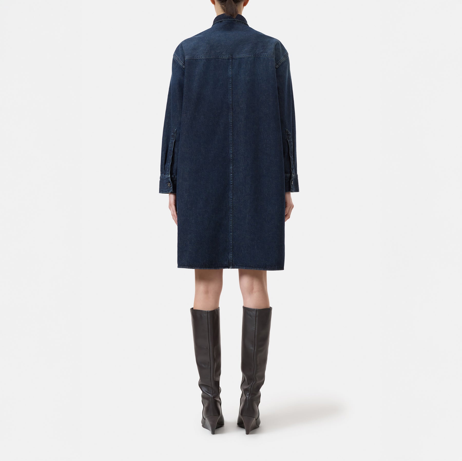 Polo Denim Dress in Dark Blue
