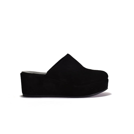 Camryn Suede Clog in Black