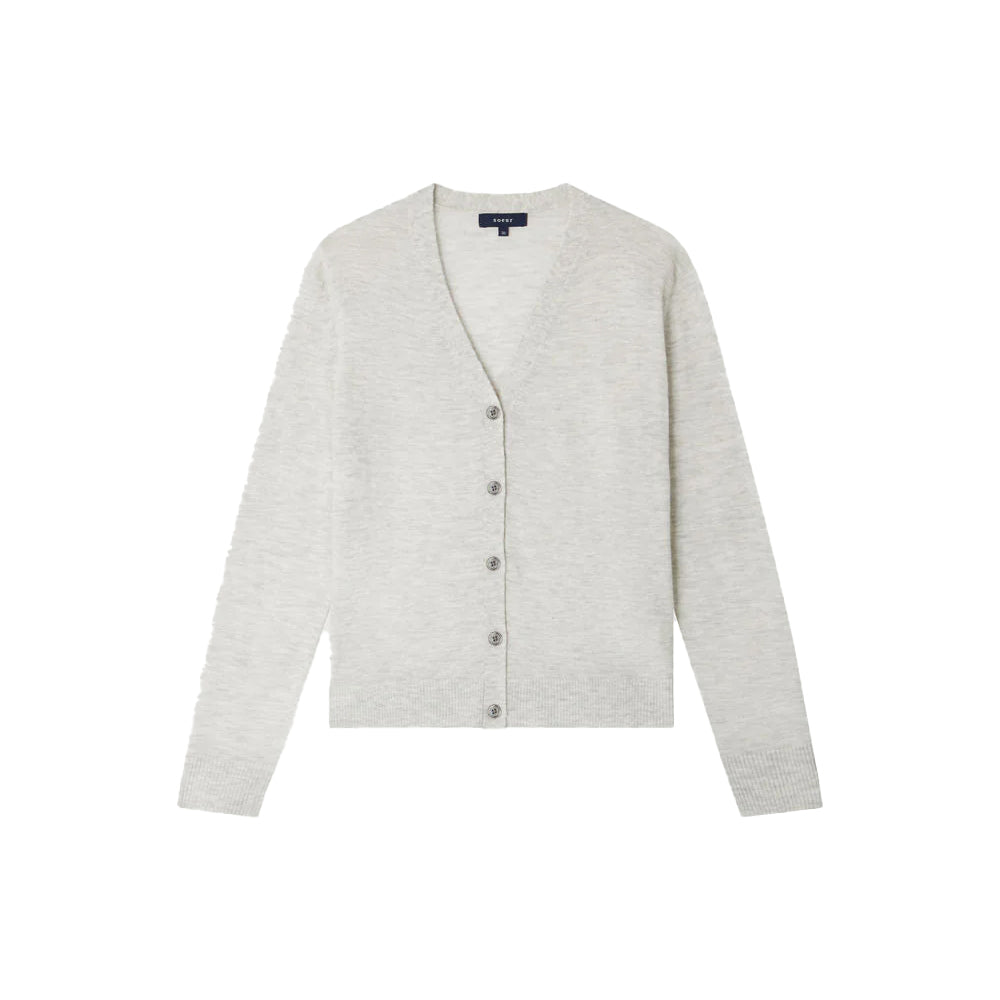 Gianna Knit Cardigan in Light Grey