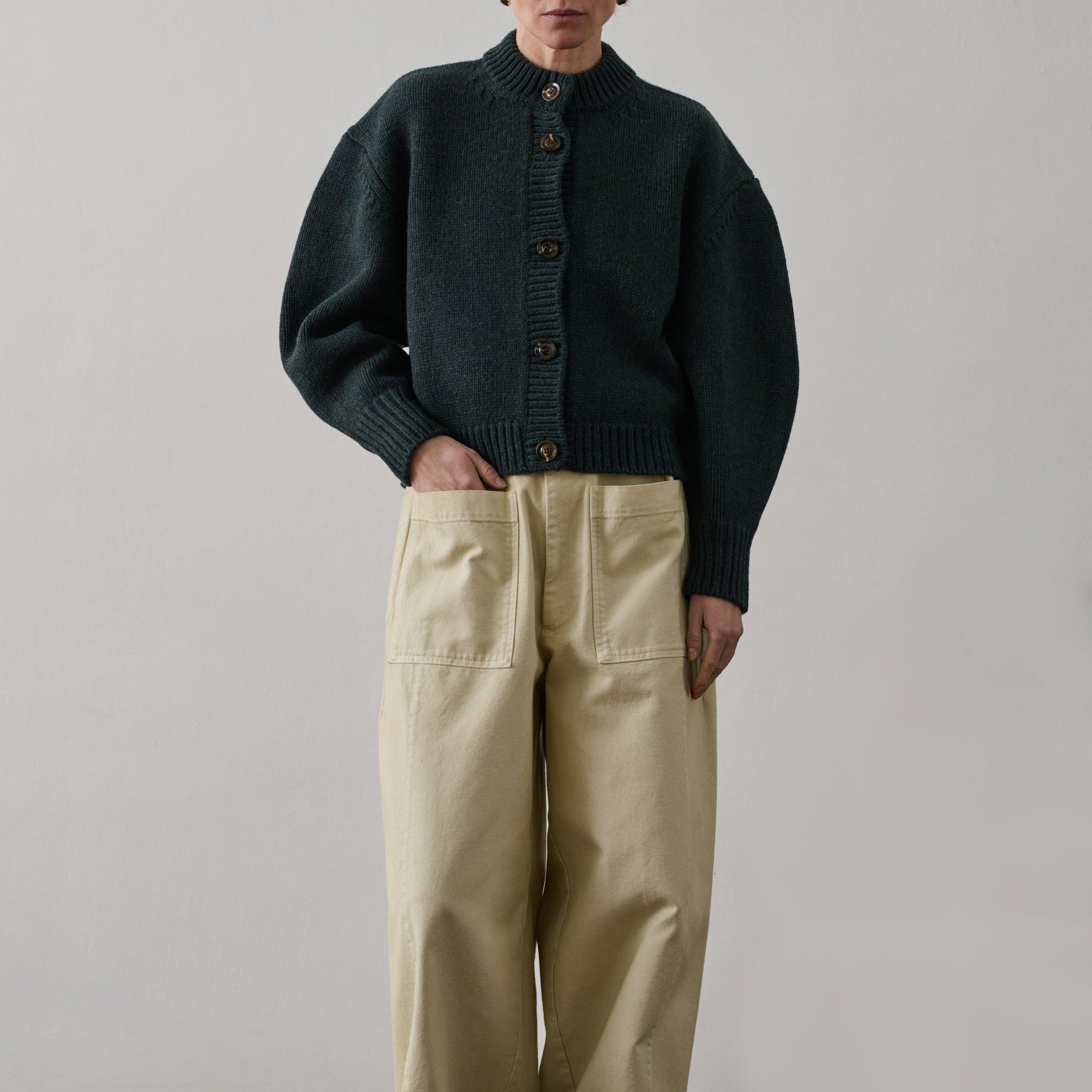 Leonard Cardigan in Forest Green