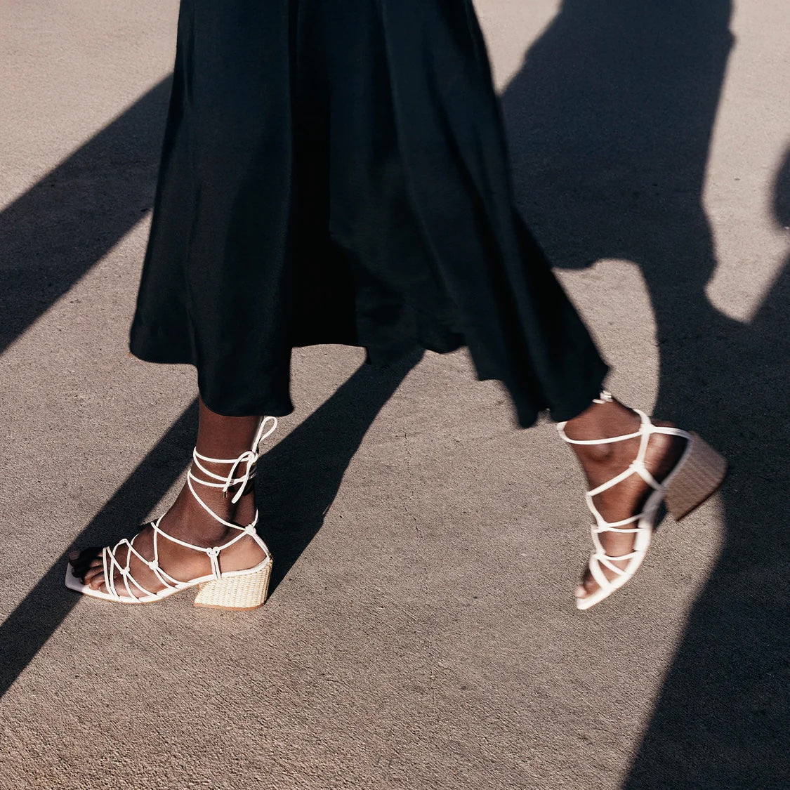 Cassandra Block Heel in Ivory