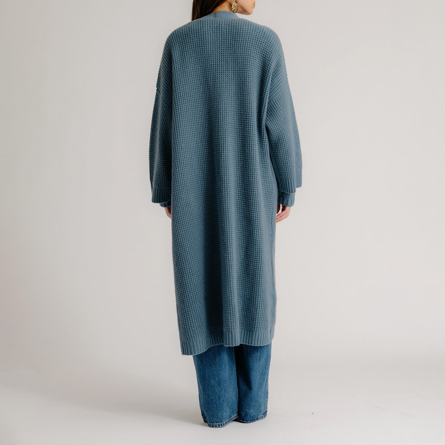 Cedar Slouchy Duster in Smoky Blue
