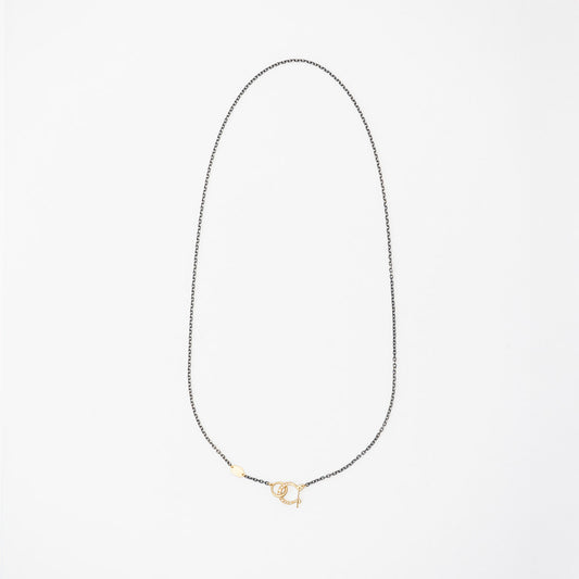 Hung Charm Holder Necklace with Diamonds