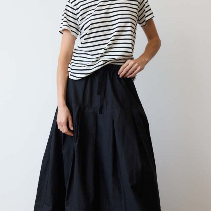 Ballgown Skirt in Black Poplin