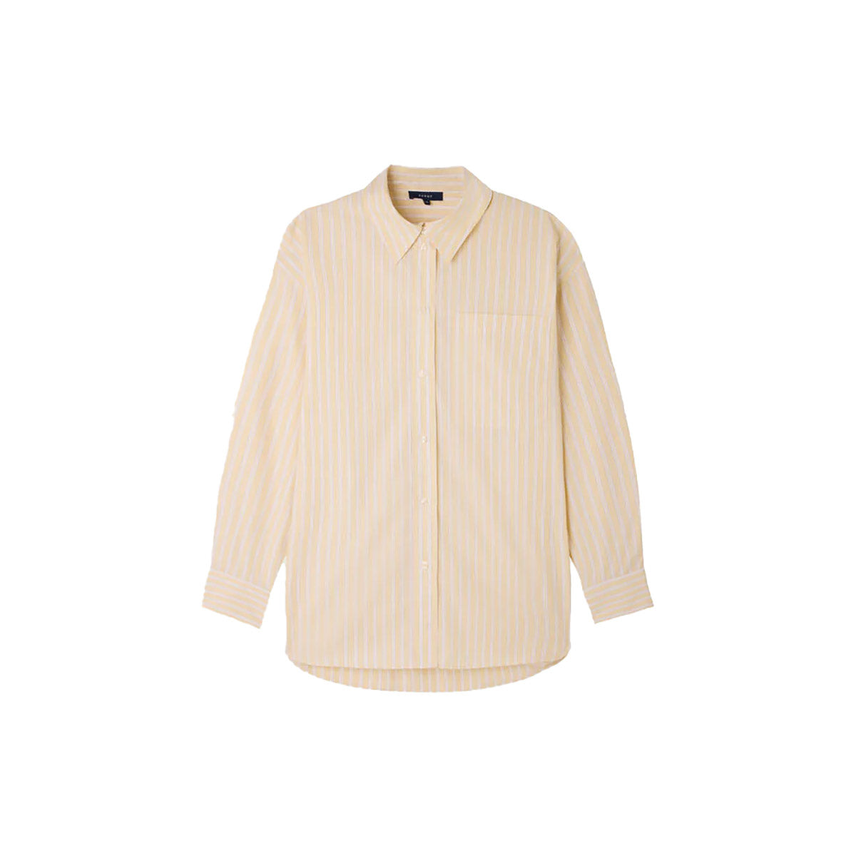 Carlotta Top in Jaune and Ecru Stripe