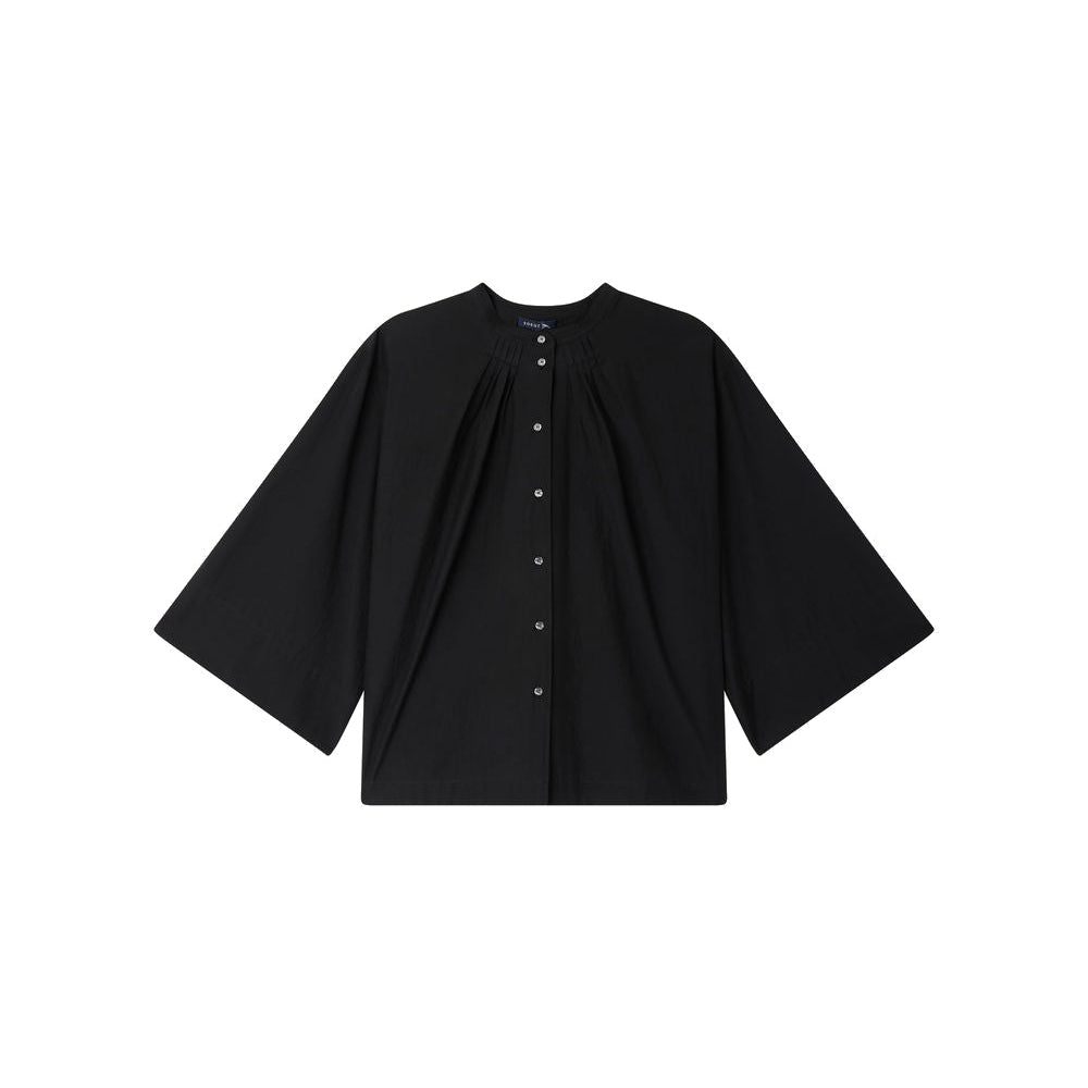 Bucarest Crinkled Blouse in Black