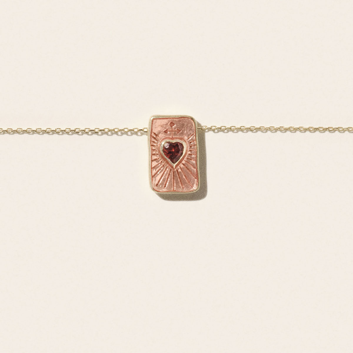 Deva Necklace in Garnet