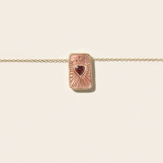 Deva Necklace in Garnet