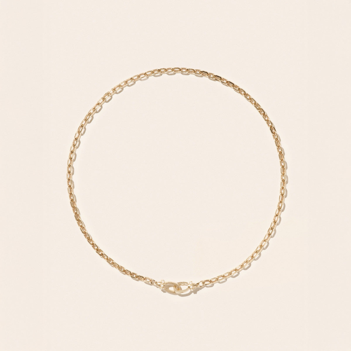 May No. 1 Necklace in 9K Yellow Gold featuring a delicate link chain design.
