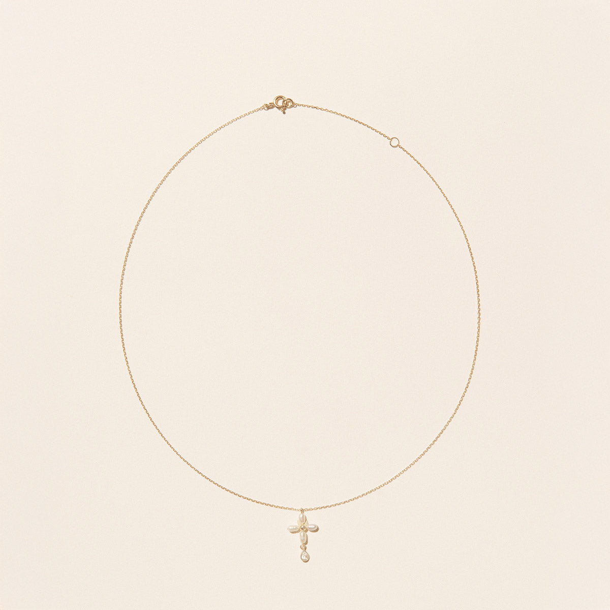 Palerme Necklace in White Pearl
