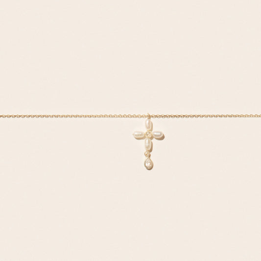 Palerme Necklace in White Pearl