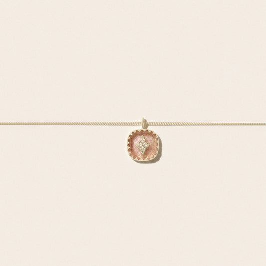 Pierrot Necklace in Strawberry Quartz