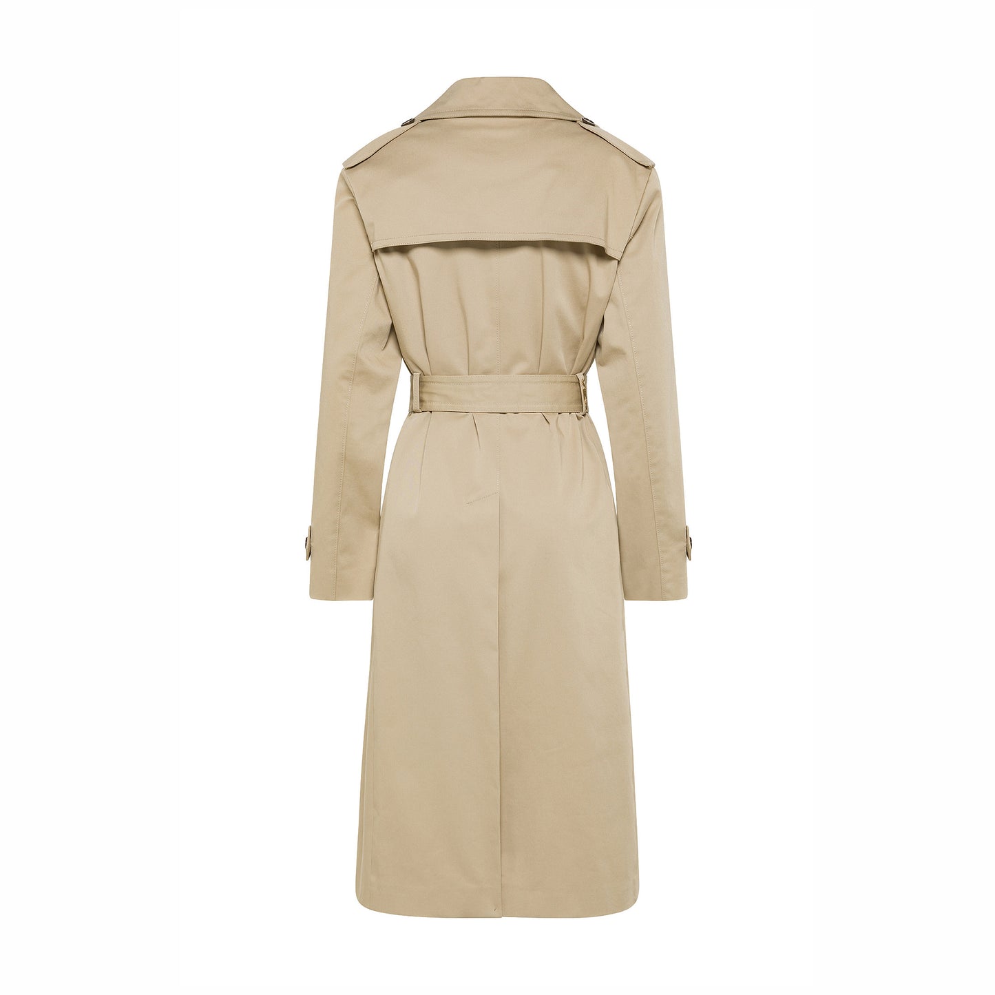 Gabardine Double Breasted Trench in Khaki