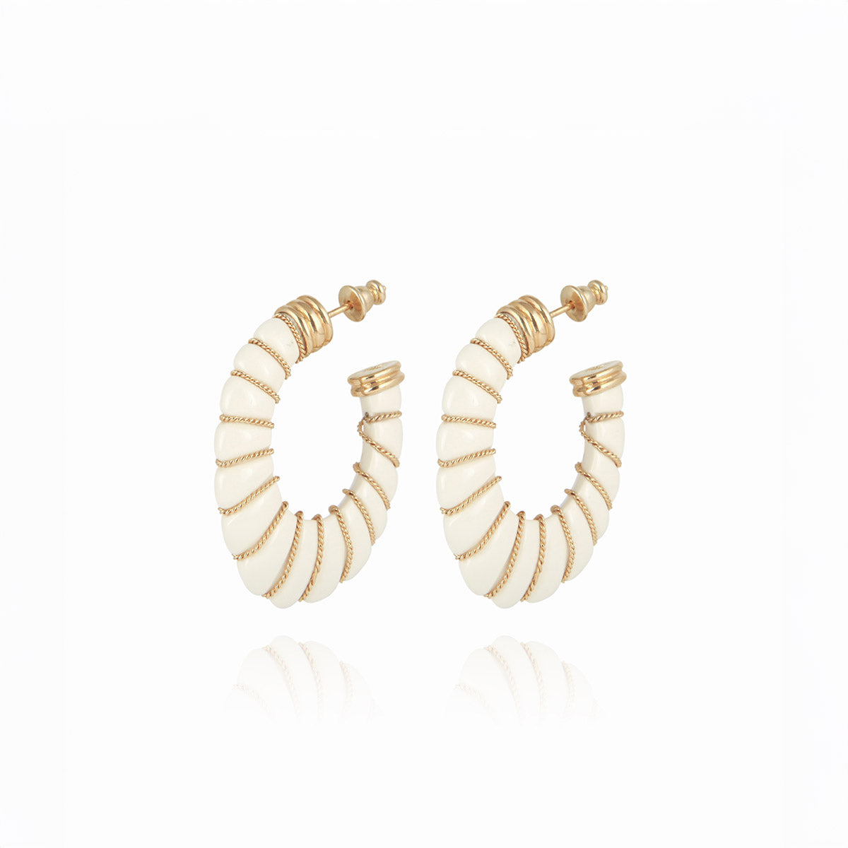 Cyclade Earrings in Ivory