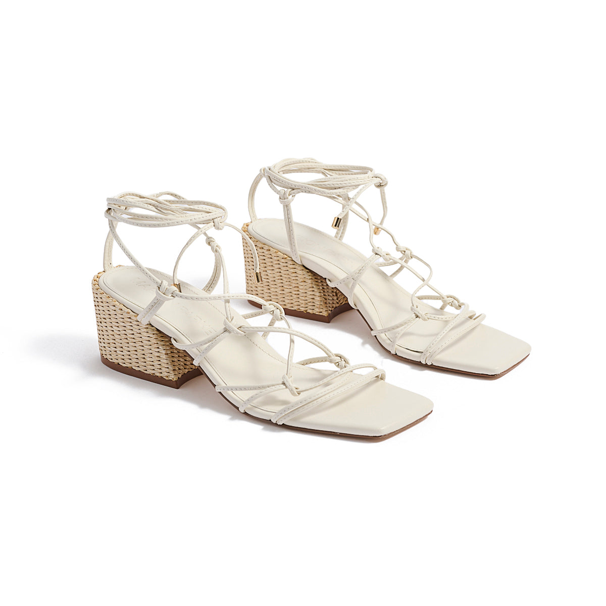 Cassandra Block Heel in Ivory