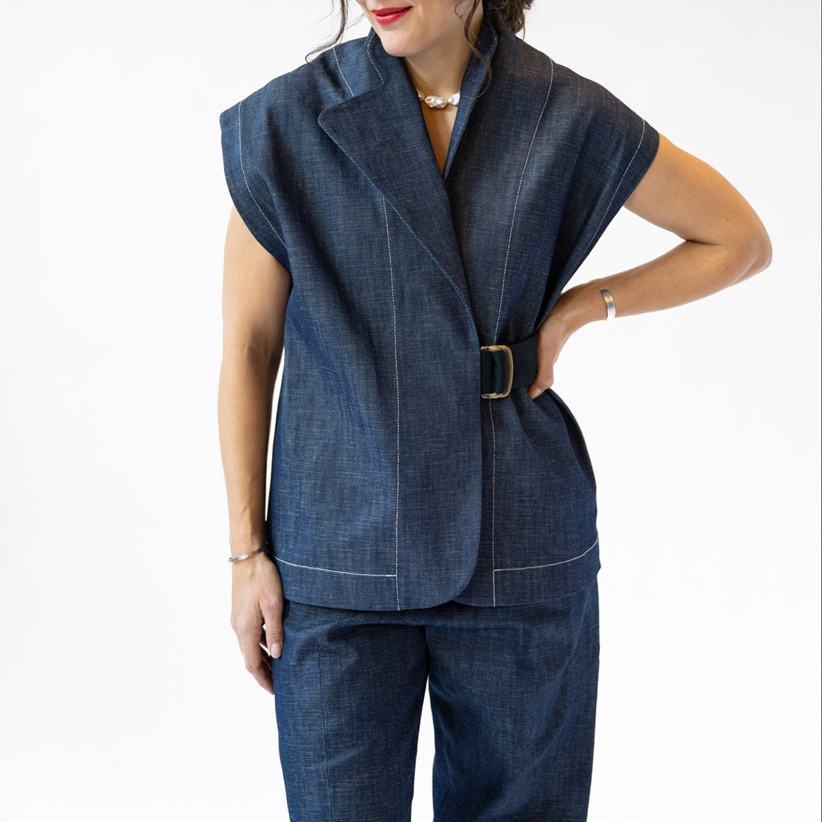 Ari Waistcoat in Indigo