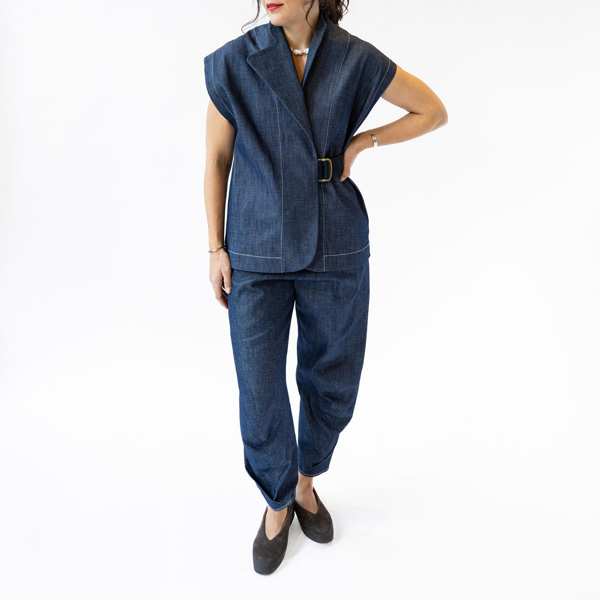 Ari Waistcoat in Indigo