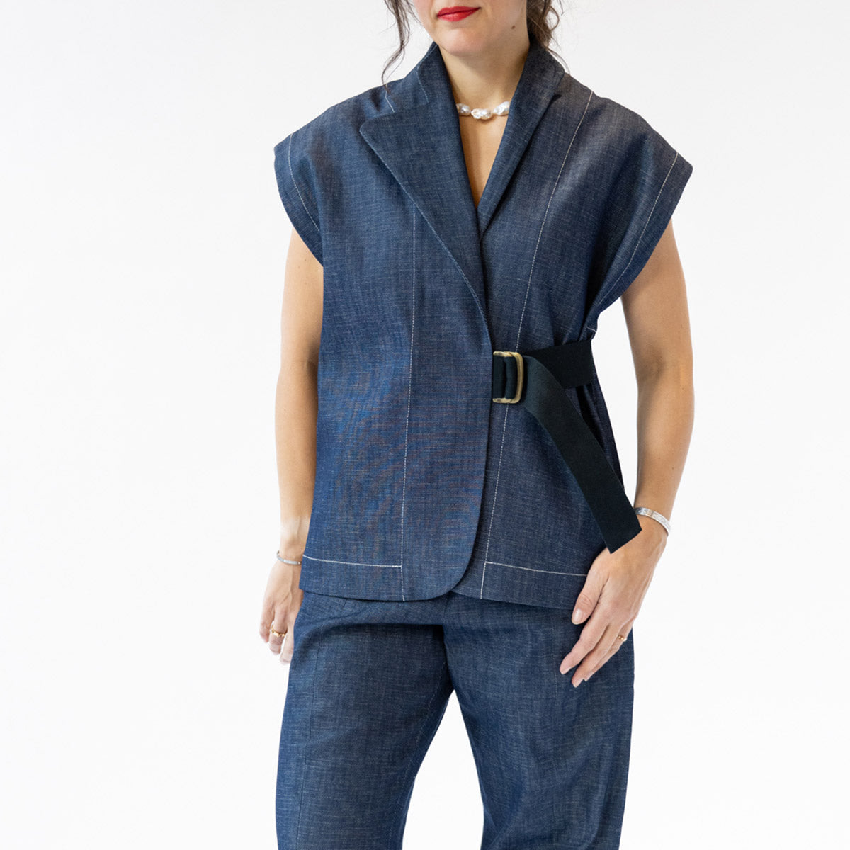 Ari Waistcoat in Indigo
