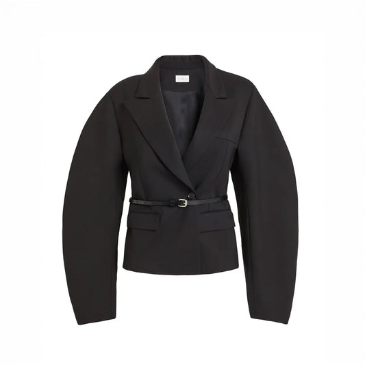 Round Sleeve Jacket in Nero