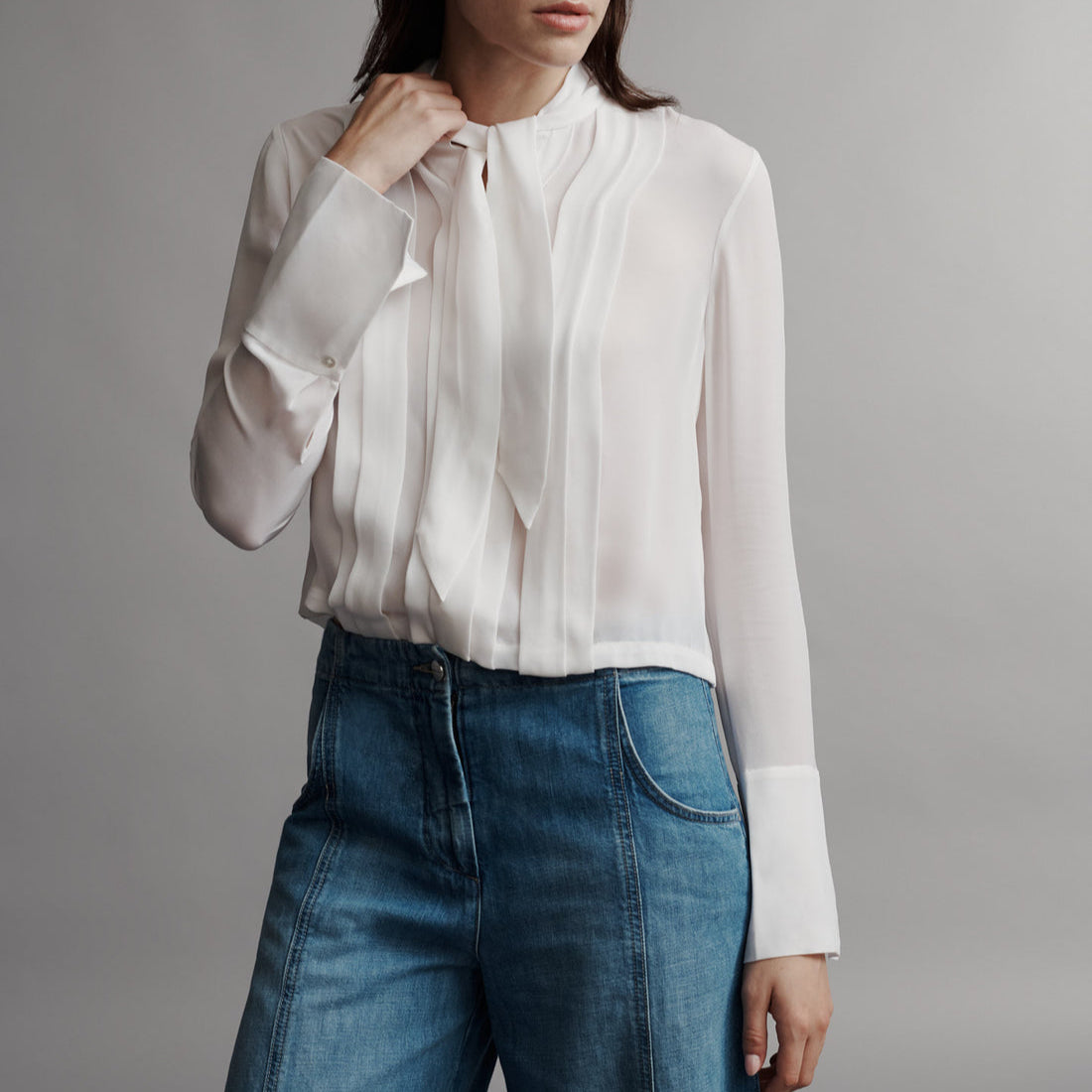 Bergman Silk Blouse in Ivory