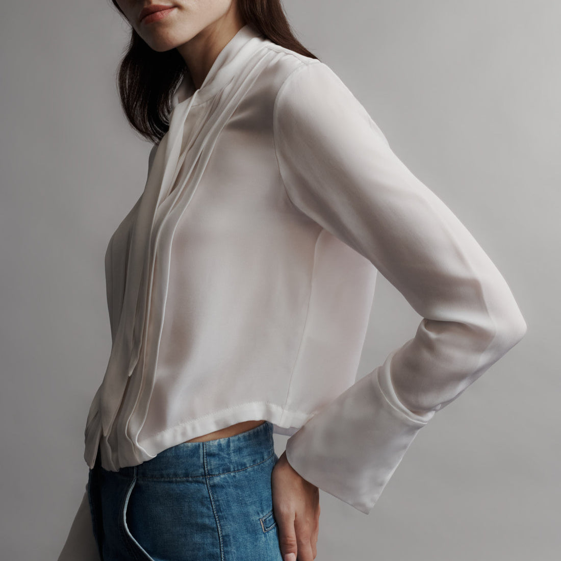 Bergman Silk Blouse in Ivory